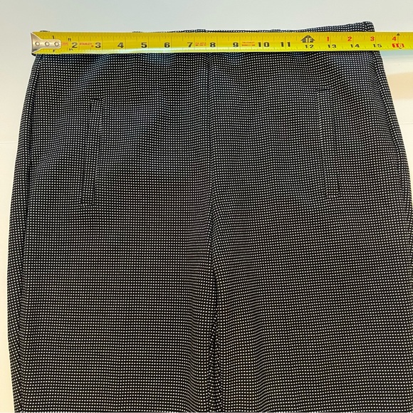 Chico’s Petite Black White Pull On Straight Leg Stretch Knit Pants Trousers 0.5P - Picture 10 of 14